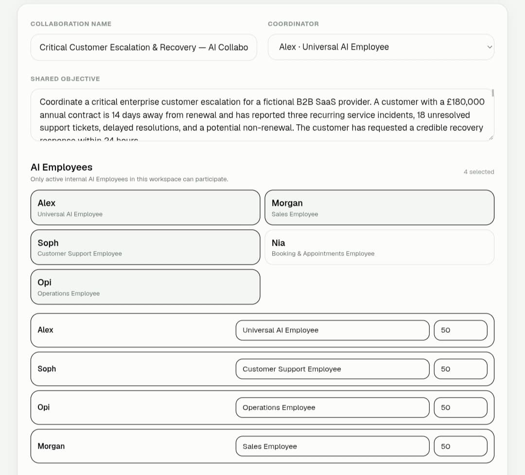 AI Collaboration: Critical Customer Escalation — execution screenshot 1
