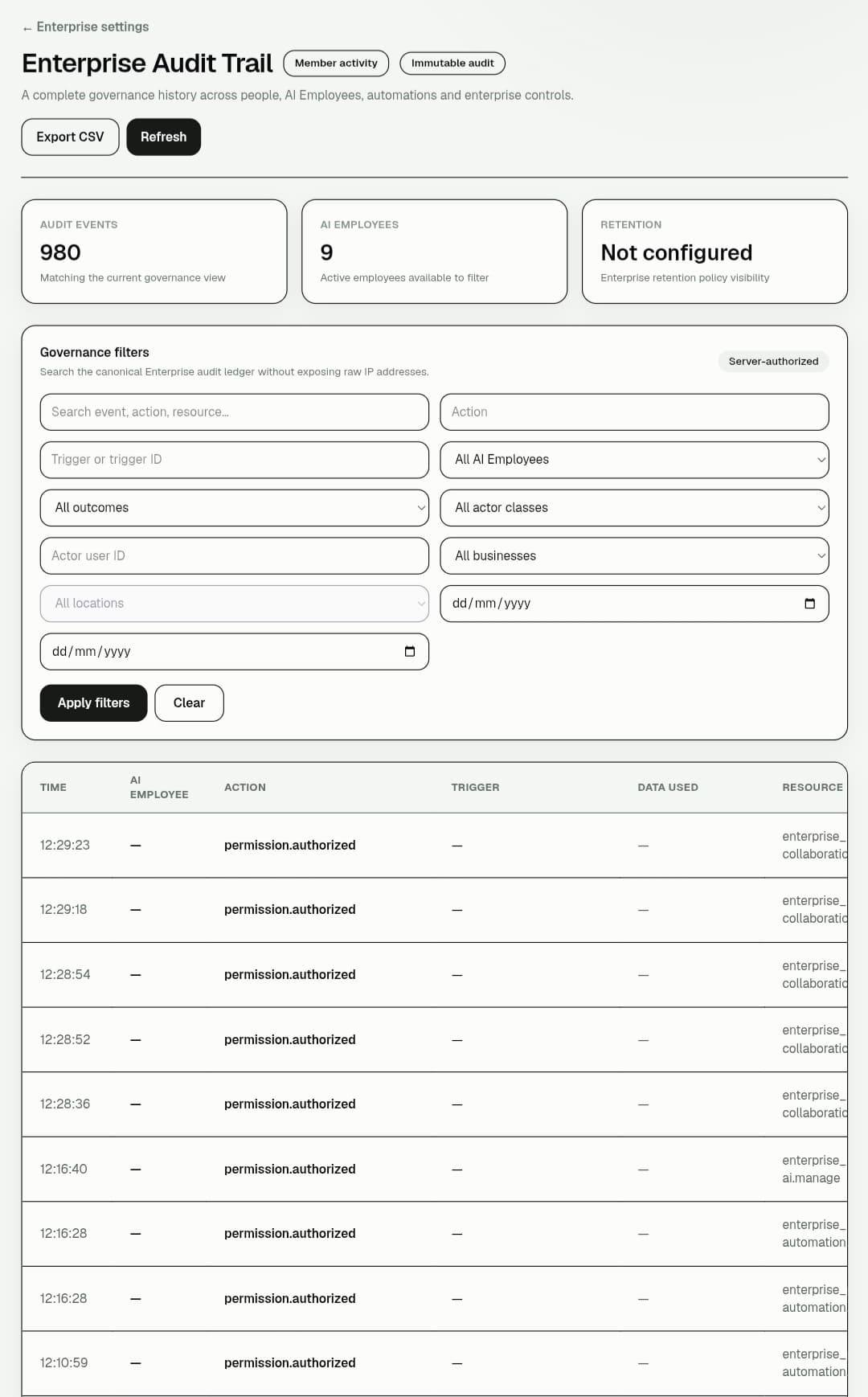 Polyosync Enterprise Audit Trail screenshot 1