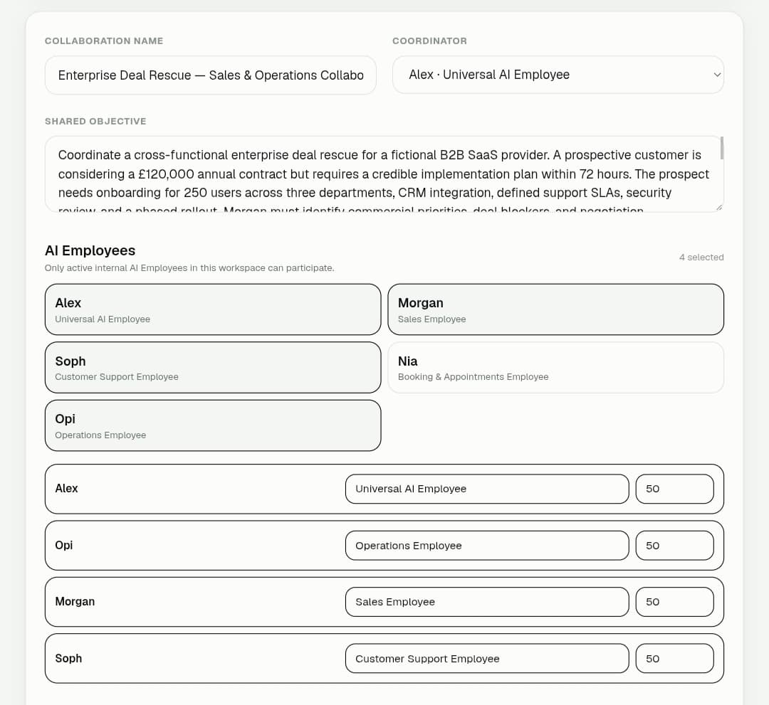 AI Collaboration: Enterprise Deal Rescue — execution screenshot 1