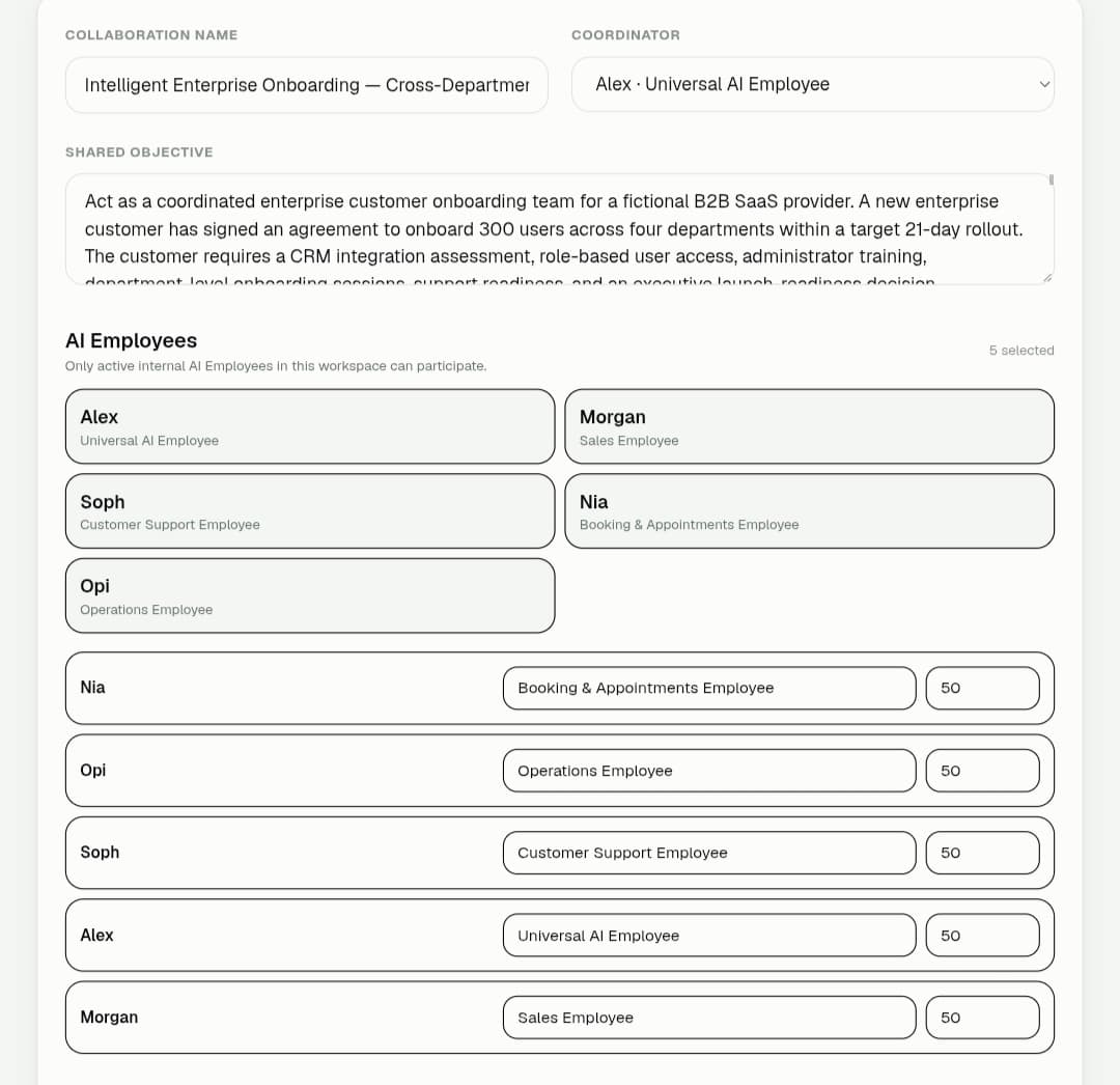 AI Collaboration: Intelligent Enterprise Onboarding — execution screenshot 1
